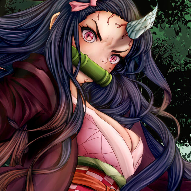 "Nezuko" | LINES: H-Battousai | COLOURS: Amanda Griffiths